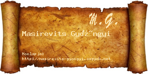 Masirevits Gyöngyi névjegykártya